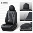 thumbnail image 6 of FLORICH Leather Car Seat Covers, Waterproof Front Seat Covers for Cars, Automotive Seat Protector Fit for Most Car SUV Truck, Black & Red Line, 6 of 7