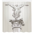 thumbnail image 3 of Ambesonne White Shower Curtain, Greek Myth Muse Neo Antique, 69"Wx75"L, White Eggshell, 3 of 5