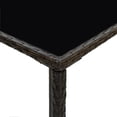 thumbnail image 3 of vidaXL Bar Table Outdoor Pub Counter Height Table with Glass Top PE Rattan, 3 of 37
