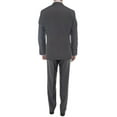 thumbnail image 2 of Mens Ticket Pocket Charcoal Polyester Suit Luciano Natazzi, 2 of 7