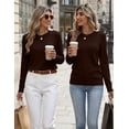 thumbnail image 5 of Zeagoo Womens Wool Blend Sweater Crewneck Long Sleeve Tops Fashion Clothing, 5 of 6