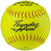 SPALDING SPORTS DIV RUSSELL Dudley Softball, Slow Pitch, Yellow Leather, 12-In. 4A-065YP