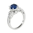 thumbnail image 2 of 1.50 Carats Diamond And Created Sapphire Engagement Ring In 10K Solid White Gold, 2 of 4