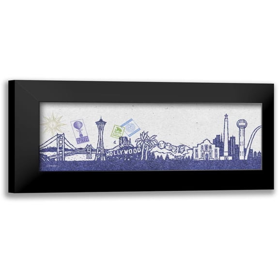 McCollum, Sudi 14x7 Black Modern Framed Museum Art Print Titled - National Skyline I