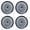 HY-Black & Silver, variant on (4-Pack) Premium 17" Black Wheel Rim Cover Hubcaps OEM Style Replacement Snap On Car Truck SUV Hub Cap - 17 Inch Set