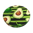 thumbnail image 2 of Lsque Avocado Green Striped Round Bar chair cushion covers Velvet Fabric Premium Comfort Protects from Scratches and Stains for 14-17 Inch Chair- 14 inch, 2 of 7