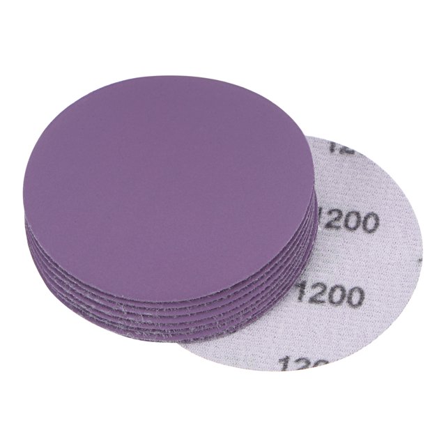 Unique Bargains 10 Pack 3-Inch Purple Sanding Discs 1200 Grits Hook & Loop Professional Aluminum Oxide Sandpaper