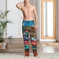 thumbnail image 4 of Mens Pajama Pants Bottoms with Pockets - Tropical Vacation Essentials Comfy Mens Pj Pants, Soft Men Lounge Pants, 4 of 5