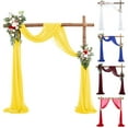 thumbnail image 2 of OIUR Wedding Arch Drape Chiffon Curtain Drapery Solid Color Tulle Drapery Draping Decoration for Weddings Ceremony Reception Banquets, 2 of 7