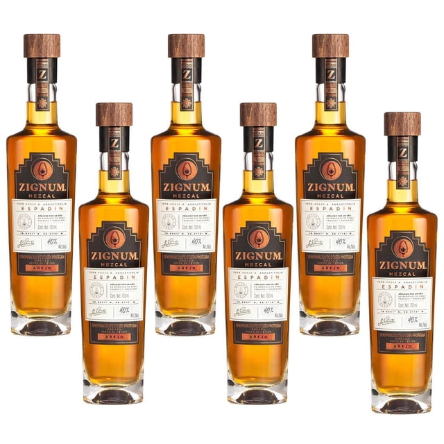 Pack de 6 Mezcal Zignum Añejo 700 ml