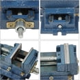 thumbnail image 2 of Handdo 3 Inches Bench Vise Milling Machine Drilling Cross Drill Heavy Machine Tool Sliding Metal Milling Fixed Workpiece for Milling Machine and Drilling Machine Blue, 2 of 7
