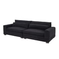 thumbnail image 2 of 104.72 Inch Fabric Couches For Living Room, Mid Century Modern Sofas For Bedroom, Apartment, Office Black, 2 of 7
