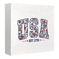 thumbnail image 2 of Floral Wall Art, Red WhiteandBlue Decorations, 5X8 In, 4Th of July Decor, White Decor, Home Wall Decor, Star Accents, Solid Wood Block, 1 Pc, 2 of 8