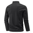 thumbnail image 4 of ZCFZJW Men Quarter Zip Pullovers Lightweight Long Sleeve Golf Shirts Quick Dry 1/4 Zip Mock Neck Basic Solid Color Athletic Shirt for Workout Running with Pockets Black XXXL, 4 of 4