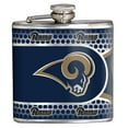thumbnail image 1 of Los Angeles Rams Stainless Steel 6 oz. Flask with Metallic Graphics, 1 of 1