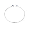 thumbnail image 5 of Natural Tanzanite Rough Shape Twister Bangle Bracelet in Sterling Silver for Women, December Birthstone Jewelry for Her Birthday, Wedding Anniversary, Christmas, Mothers Day, 5 of 9