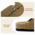 thumbnail image 2 of Womens Suede Clogs Leather Mules Cork Footbed Sandals with Arch Support Slip-on Slippers Indoor Outdoor Fashion Sandals Classic Adjustable Buckle, 2 of 7
