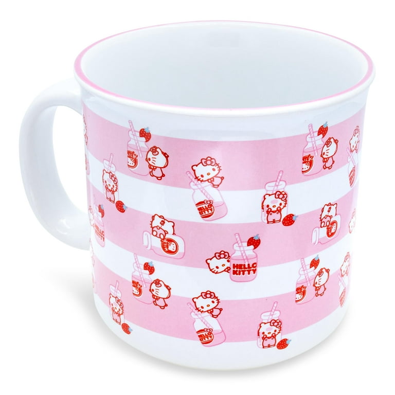 Sanrio Hello Kitty Strawberry Milk Ceramic Camper Mug | Holds 20 ...