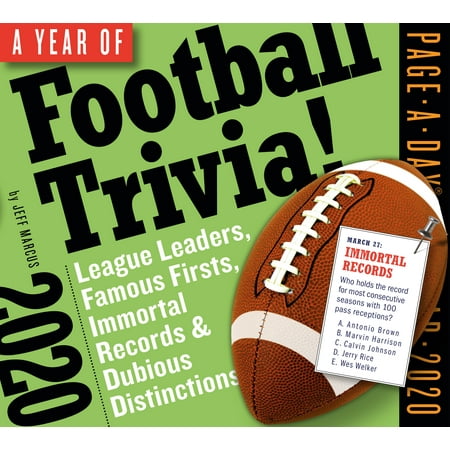A Year of Football Trivia! Page-A-Day Calendar 2020 : League Leaders, Famous Firsts, Immortal Records & Dubious (Best American Football Leagues In The World)