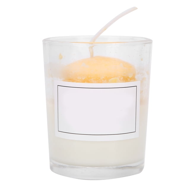Vela aromática con forma de copa de cristal Nikou para aromaterapia color amarillo