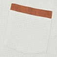 thumbnail image 6 of LEKWK Mens Henley Shirts Waffle-Knit Corduroy Patch Casual Shirts Soft Button Placket Long Sleeve Shirts Breathable Chest Pocket Vintage Daily Work, 6 of 8