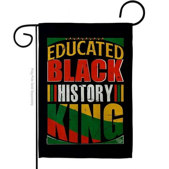Ornament Collection G190072-BO 13 x 18.5 in. Educated Black History Lives Matter Double-Sided Decorative Vertical Garden Flags - House Decoration Banner Yard Gift