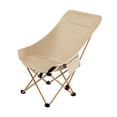 thumbnail image 4 of Silla de camping plegable portátil con respaldo ajustable, tumbona plegable para playa, parque, piscina, tomar el , playa y jardín. Beige, 4 of 8
