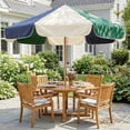thumbnail image 2 of Outsunny 7.4 ft Patio Umbrella with Wood-Effect Frame, Dark Green, 2 of 10