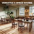 thumbnail image 3 of Demi Bonn 37" Wooden Dining Chairs Set of 4, Farmhouse Upholstered Kitchen Chairs with Rubber Wood Frame for Home, Dining Room, Brown, 3 of 7