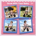 thumbnail image 5 of JoyStone 7 in 1 Folding Toddler Tricycle with Adjustable Canopy, Parental Control Handle, Detachable Backrest and Adjustable Seat and Handle, Push Tricycle Bike for 1-4 Year Old Boys and Girls, Pink, 5 of 13
