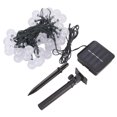 thumbnail image 1 of 22m 200LED Bola de burbuja impermeable Luz de cadena de energía solar Decoración de luz de hadas para decoración de fiesta navideña Bola de luz blanca cálida de 2,5 cm, 1 of 8