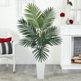 thumbnail image 5 of Nearly Natural 54" Kentia Palm Artificial Tree in White Tower Planter, 5 of 6