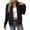 Black #21, variant on WULMLEO Women Zip Up Knit Cardigan, Long Sleeve Stand Collar Sweater Jacket with Pockets Soft Lightweight Loose Fit Casual Outerwear Brown M