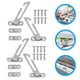 thumbnail image 5 of 6 uds limitadores de ventanas abatibles cerradura de seguridad de ventana de acero inoxidable limitador de ventana para niños dispositivo de Control de apertura de ventana plateado, 5 of 6