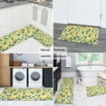 thumbnail image 6 of 2 Piece Watercolor Lemons Rug Kitchen Rug Set, Decor Kitchen Rugs, Absorbent Non-Slip Washable Floor Mats, Home Indoor Runner Rugs 17"x47"+17"x30", 6 of 7