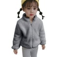 thumbnail image 3 of Mercatoo Toddler Boys Girls Fleece Full-Zip Jacket Baby Cozy Fuzzy Sherp𝐚 Jacket Kids Winter Warm Plush Coat Boys Winter Coat, 3 of 5