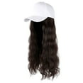 thumbnail image 2 of POINTERTECK Baseball Cap Hair Wave Curly Hairstyle Adjustable Wig Hat Attached Long Hair, 2 of 5