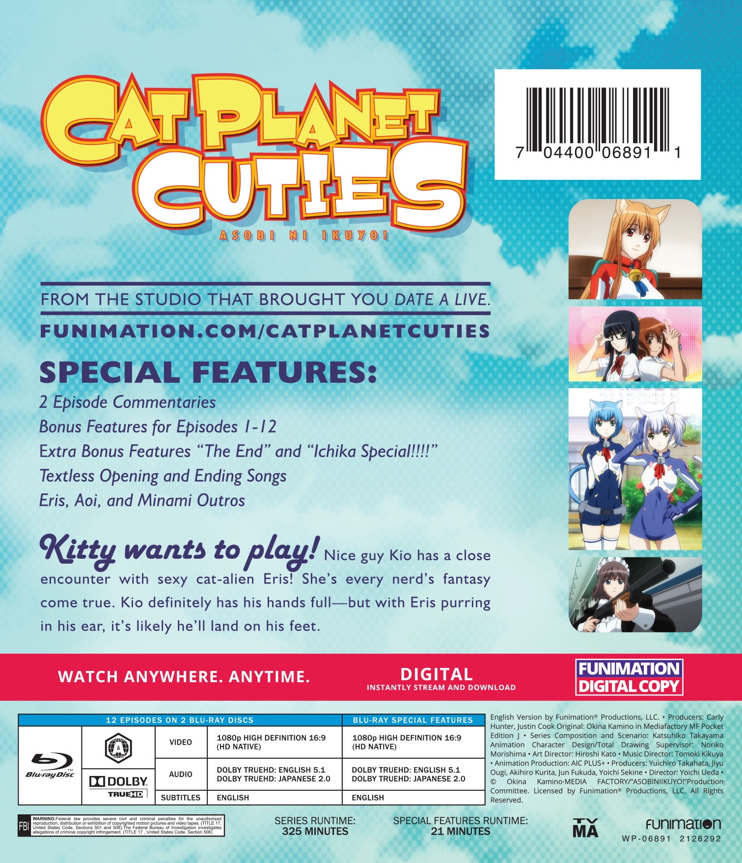 Crunchyroll Cat Planet Cuties (Blu-ray, Digital Copy