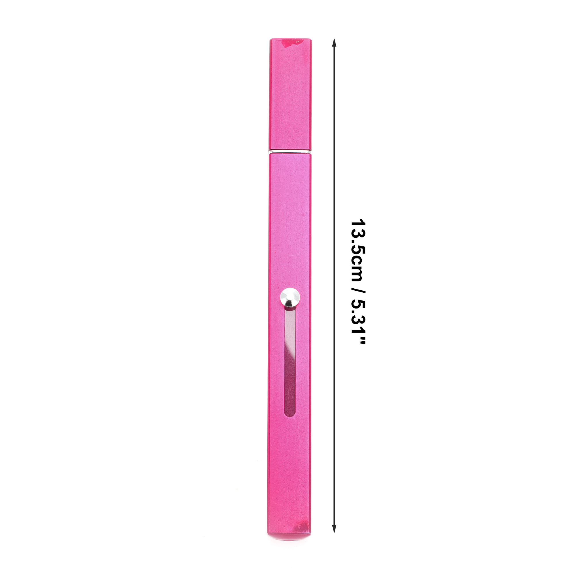 Unique Bargains 1 Pc Portable Durable Double Head Lipstick Brush for Travel Rose Red