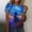 Multicolor, variant on Dolkfu Crew Neck Comfort Colors Tshirt Halloween Multicolor Short Sleeve T-Shirts Relaxed Fit Artistic Abstract Graphic Prints Tops Multicolor,L