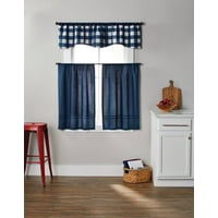 Blue Kitchen Curtains Walmart Com