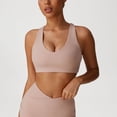 thumbnail image 6 of Bosfbaoi Women's Heart Cutout Crisscross Back Sports Bra, Medium Support Seamless Workout Bra, Breathable Moisture Wicking Gym Top for Yoga Running, 6 of 7