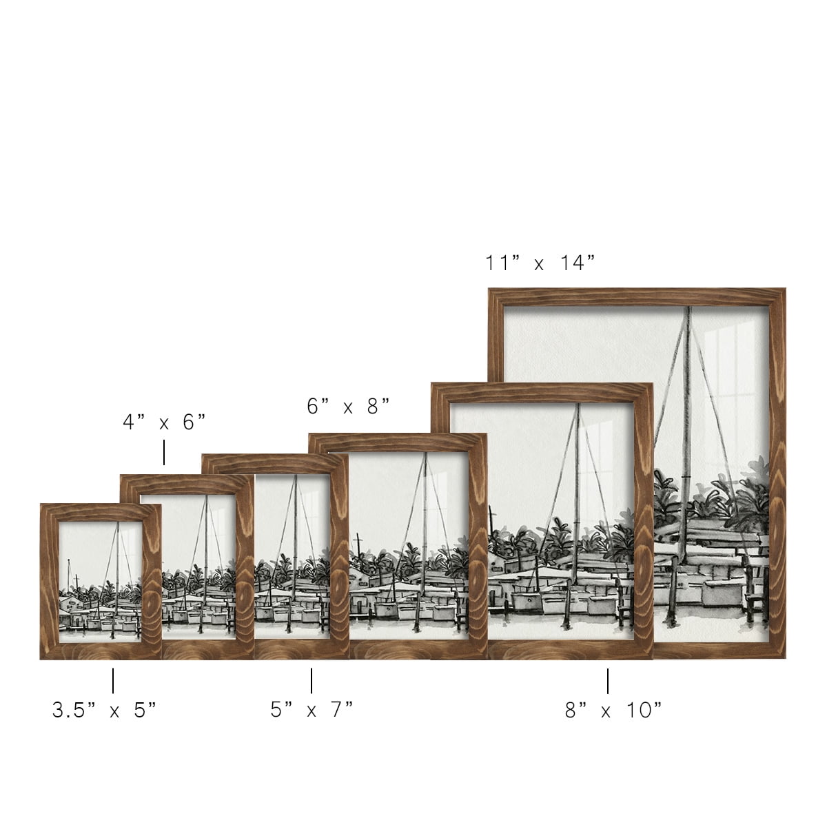 Neutral Tropics III - Framed Print w/glass - Walnut