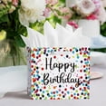 thumbnail image 4 of Horaldaily 13" Large Birthday Gift Paper Bags with Tissue and Card, Happy Dots Streamers Bag for Men Women Kids Birthday,1Pcs, 4 of 4