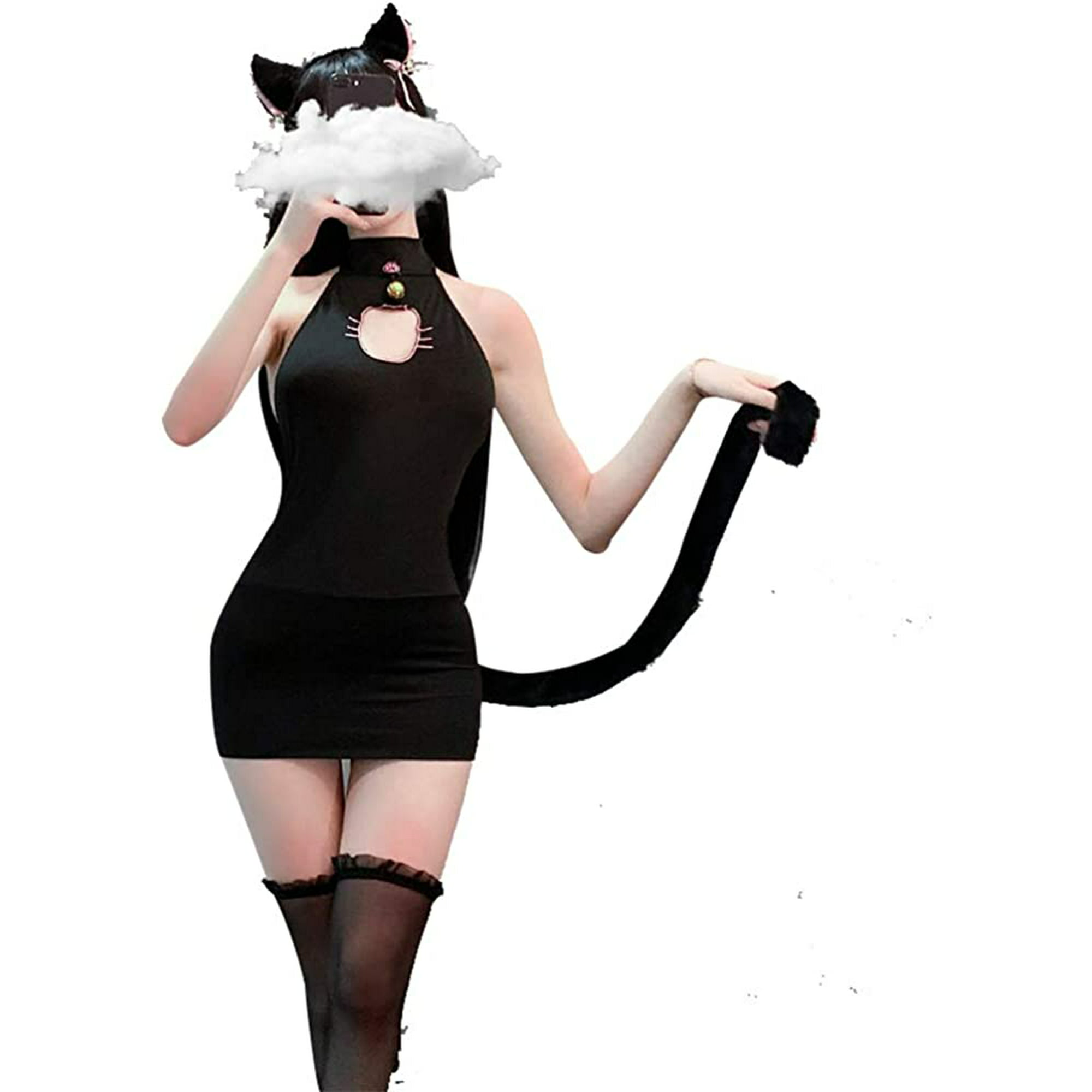 Sexy Lingerie Set Anime Cat Costumes Hollow Heart Cute Kitten Lolita  Underwear Tight Nightdress Mini Babydoll | Walmart Canada
