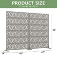 thumbnail image 6 of MAYEERTY 2-Piece Outdoor Metal Privacy Screen 6ft × 4ft Gray, 6-Panel Geometric Y-Pattern Decorative Screen for Garden, 6 of 6