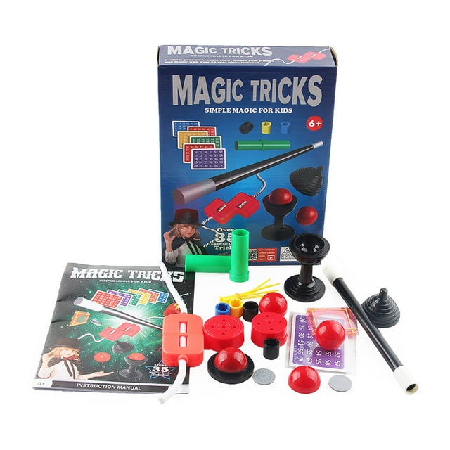 Kids Magic Toys Set Beginners Children Adult Illusion Magic Tricks Kit ;Children Adult Tricks Kit Intelligence Development Toy