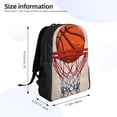 thumbnail image 4 of Vsdgher Basketball Shot Print Backpack - Travel,or Work Bookbag with 15-Inch Laptop Sleeve and Dual Water Bottle Pockets, 4 of 8