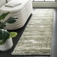 thumbnail image 2 of SAFAVIEH Tahoe Leann Distressed Shag Runner Rug, Ivory/Green, 2' x 8', 2 of 7