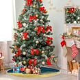 thumbnail image 4 of FMSHPON Crescent Moon Xmas Christmas Tree Skirt Stand Mat for Holiday Party Decoration Indoor Outdoor 48 inches, 4 of 6